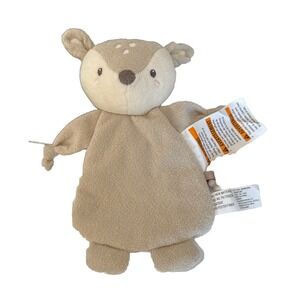 Baby Just Born Fox Beige Lovey Plush Security Blanket Woodland Rattle Teether